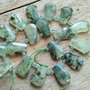 Sirag prehnit fatetat, 28x18x7.5 mm (18 buc)