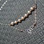 Colier argint perle naturale de cultura charm lant argint minimalist boho chic trendy - Transport gratuit