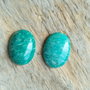 Cabochon amazonit rusesc 25x18 mm (2 buc)