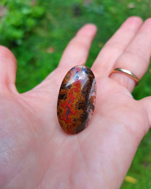Inel Agata Maroc si Argint 925 - IN1397 - Inel pietre semipretioase, inel statement reglabil, cadou sotie, inel cadou, bijuterii cadou, bijuterii agate, cristale vindecatoare, cristaloterapie, cristale de colectie