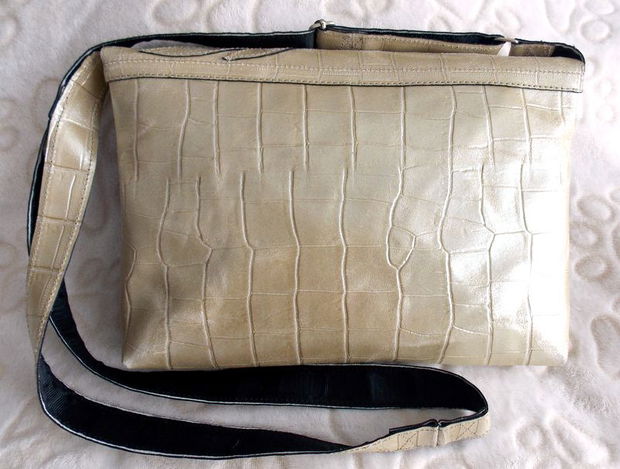 Geanta piele naturala lacuita vintage*Dragon-Fly*Crossbody bag