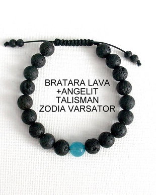 Bratara LAVA+ANGELIT*Zodia Varsator*Talisman norocos