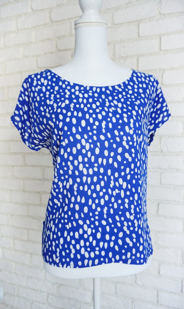 Bluza Lejera Albastru cu Alb