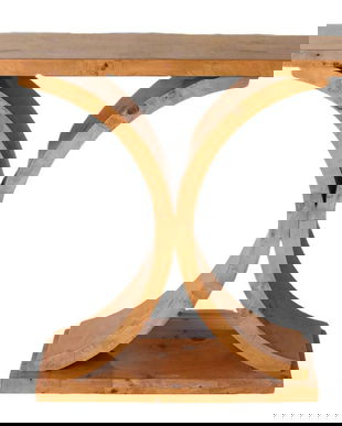 Consola Art Deco din lemn masiv furniruit