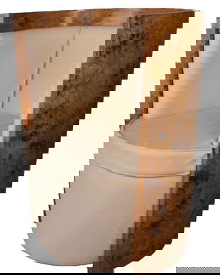 Fotoliu Art Deco din lemn masiv cu tapiterie crem