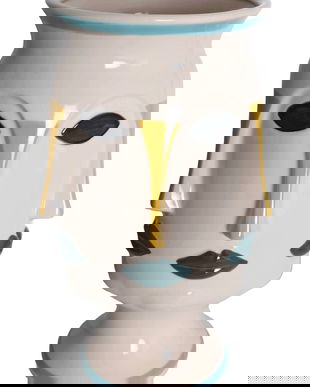 Vaza chip de femeie din portean pictat