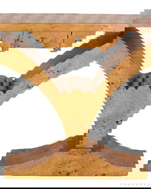 Consola Art Deco din lemn masiv furniruit