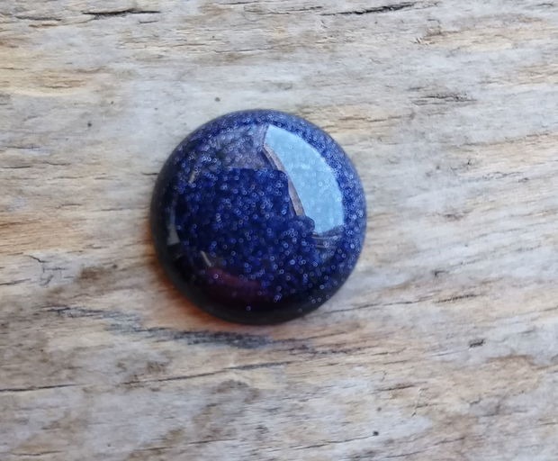 Cabochon blue goldstone, 25 mm