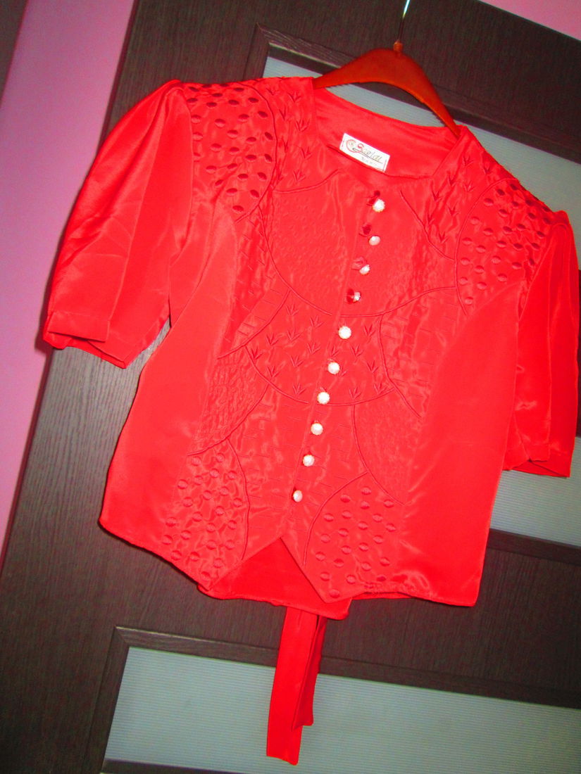 bluza rosie eleganta Scarlett dame