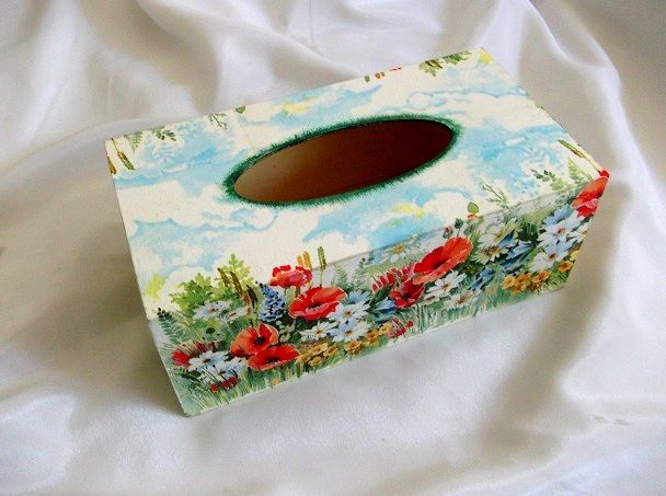 Cutie pt servetele de hartie cu maci 46505