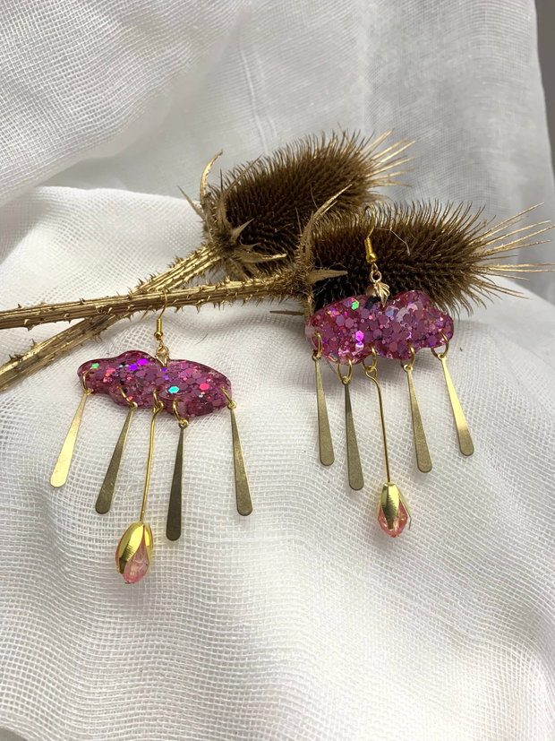 Cercei handmade din rasina