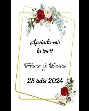 Eticheta artificii tort/ Artificii tort cu eticheta personalizata