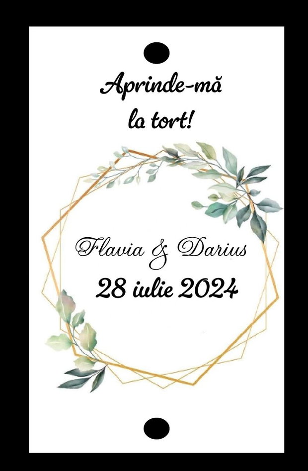 Eticheta artificii tort/ Artificii tort cu eticheta personalizata