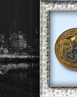 Brosa reciclata din capsule de cafea cu chitara