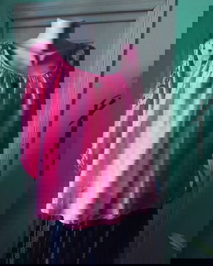 Bluza din mătase naturala ciclam