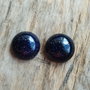 Cabochoane blue goldstone, 13.5 mm (2 buc)