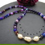 Colier handmade - agate dantela si perle cultura (cod1043)