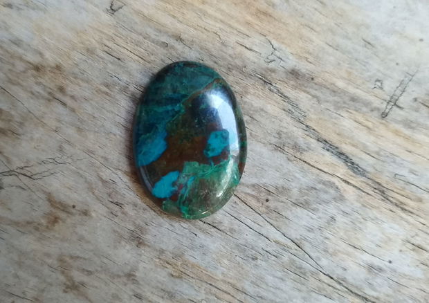 Cabochon azurit in crisocola, 28x20 mm