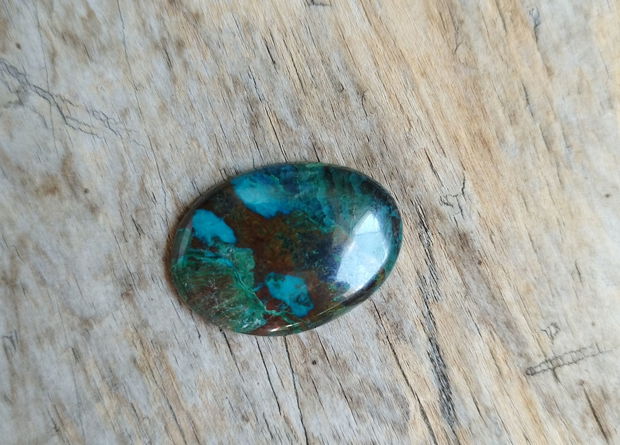 Cabochon azurit in crisocola, 28x20 mm