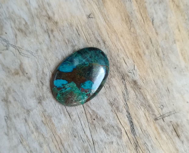 Cabochon azurit in crisocola, 28x20 mm