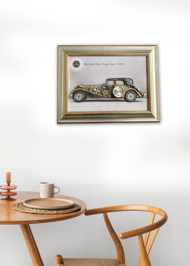 Mercedes Benz Super Sport 1928 Cod M 646・Steampunk Car・Decor Vintage・Cadouri personalizate・Cadouri de lux