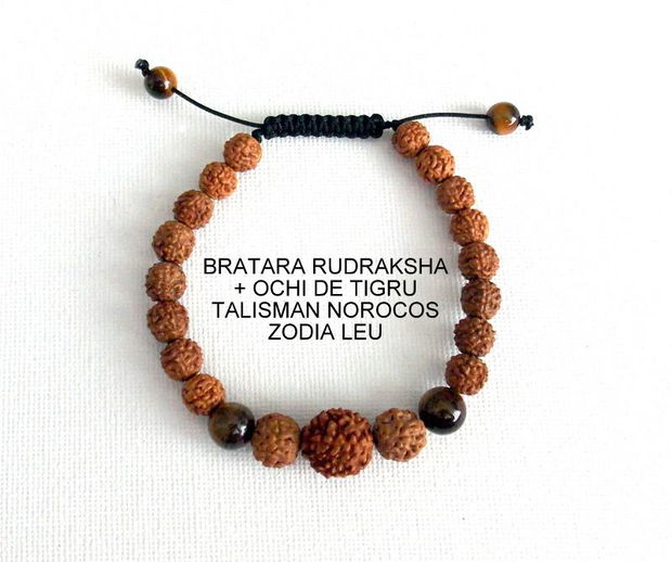 Bratara RUDRAKSHA+OCHIdeTIGRU*Zodia Leu*Talisman norocos