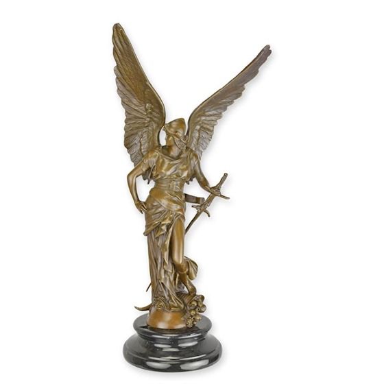 Pacea inarmata-statueta din bronz cu un soclu din marmura