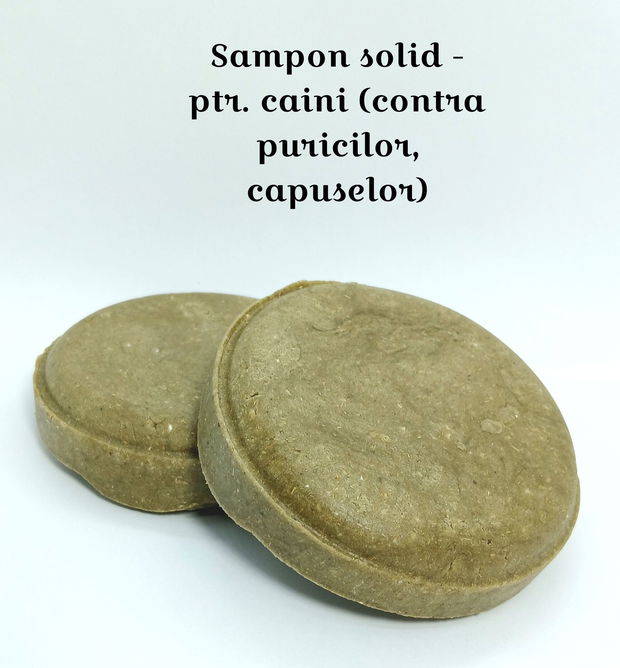 ,,AICHA'' - SAMPON NATURAL SOLID PENTRU CAINI (impotriva puricilor, capuselor ori acarienilor)