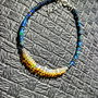 Bratara argint opal de foc etiopian galben si negru minimalista boho chic trendy cadou - Transport gratuit