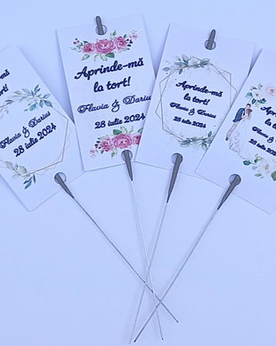 Artificii tort cu eticheta personalizata