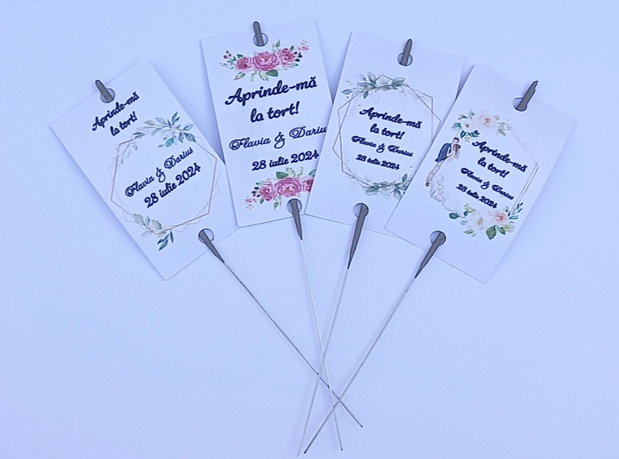 Artificii tort cu eticheta personalizata