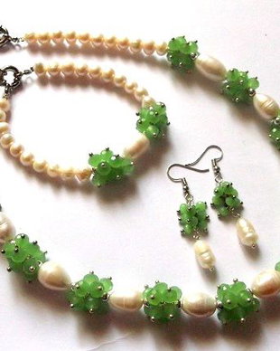 set perle naturale  si cristale 46678