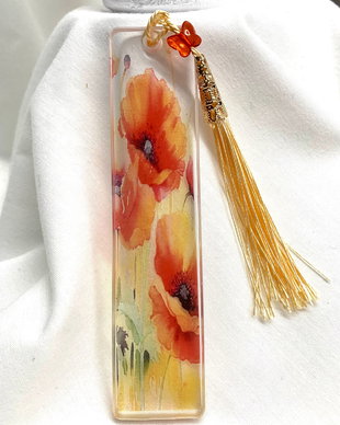 Semn de carte handmade unicat - din rasina