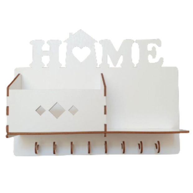 Suport pentru chei Home Alb 30 x 23 x 7 cm