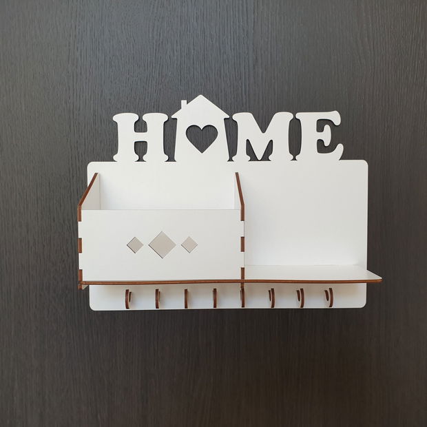 Suport pentru chei Home Alb 30 x 23 x 7 cm