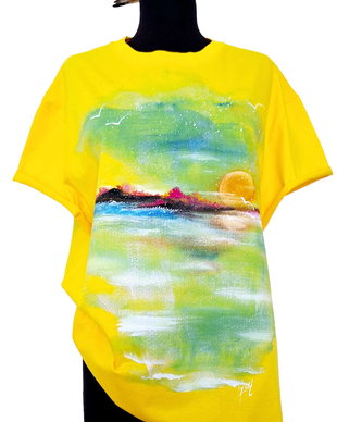 Tricou  pictat" Summer"