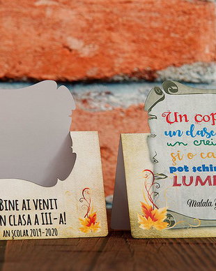 Felicitare cadou personalizat elevi - back to school