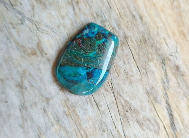 Cabochon azurit in crisocola, 25x18x6 mm