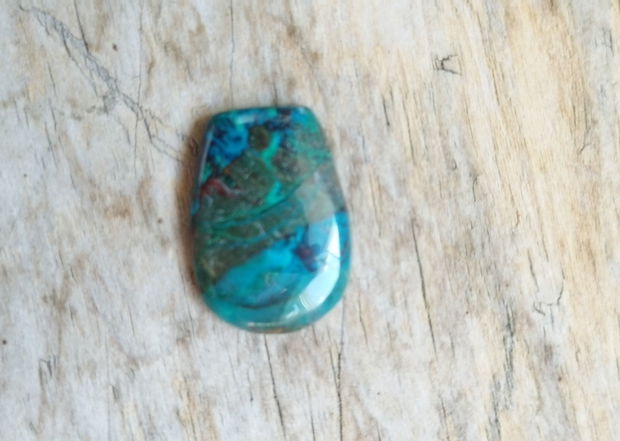 Cabochon azurit in crisocola, 25x18x6 mm