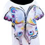 Tricou pictat L " Butterflies "
