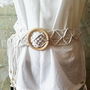 cordon / brau / curea /centura impletita macrame alb
