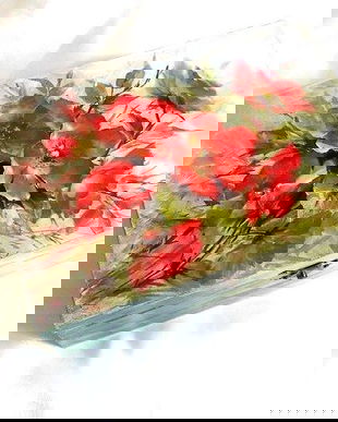 cutie lemn cu model floral 46339