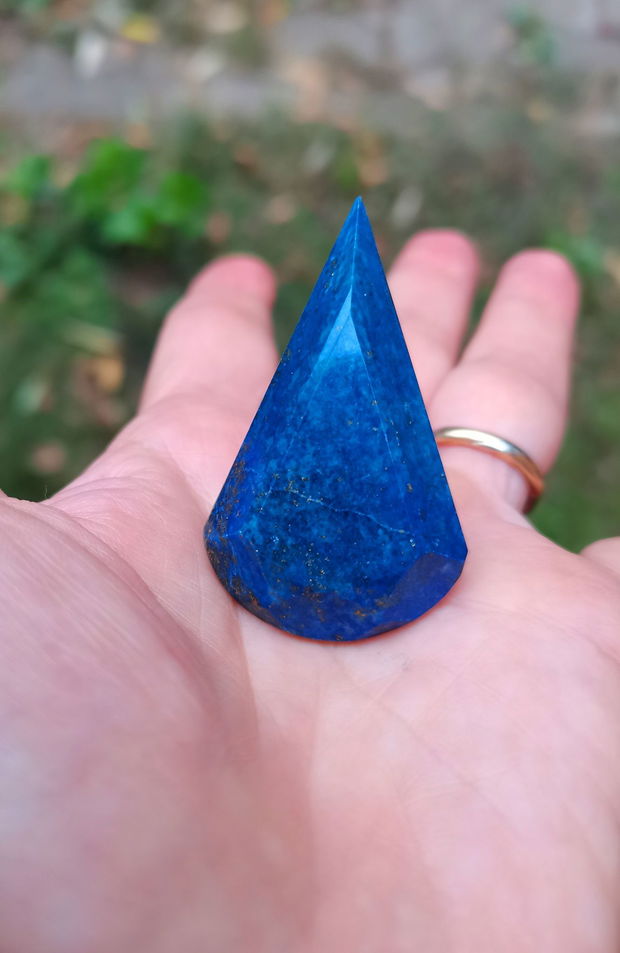 Inel Lapis lazuli si Argint 925 - IN1406 - Inel albastru reglabil, cadou sotie, inel cadou, bijuterii cadou, bijuterii lapis lazuli, inel lacrima, cristale vindecatoare, cristaloterapie, cristale de colectie