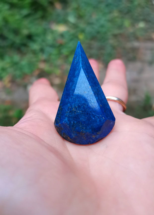 Inel Lapis lazuli si Argint 925 - IN1406 - Inel albastru reglabil, cadou sotie, inel cadou, bijuterii cadou, bijuterii lapis lazuli, inel lacrima, cristale vindecatoare, cristaloterapie, cristale de colectie