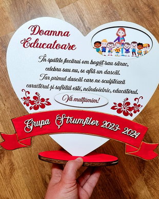Trofeu Inima - Educatoare / Invatatoare / Alta personalizare