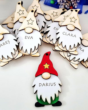 Ornament CRACIUN - Spiridus Personalizat cu NUME