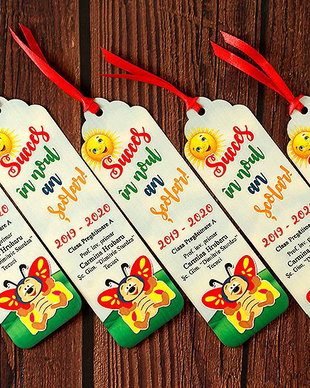 Semn carte elevi personalizat cu mascota clasei