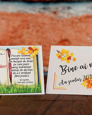 Magnet personalizat pentru elevi - magnet pe suport de carton