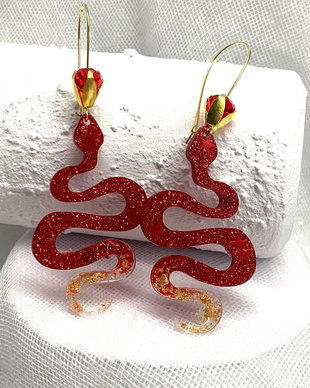 Cercei handmade unicat -din rașina