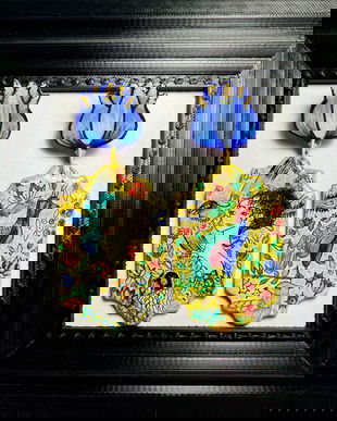 Cercei pictati manual inspirati dupa Klimt